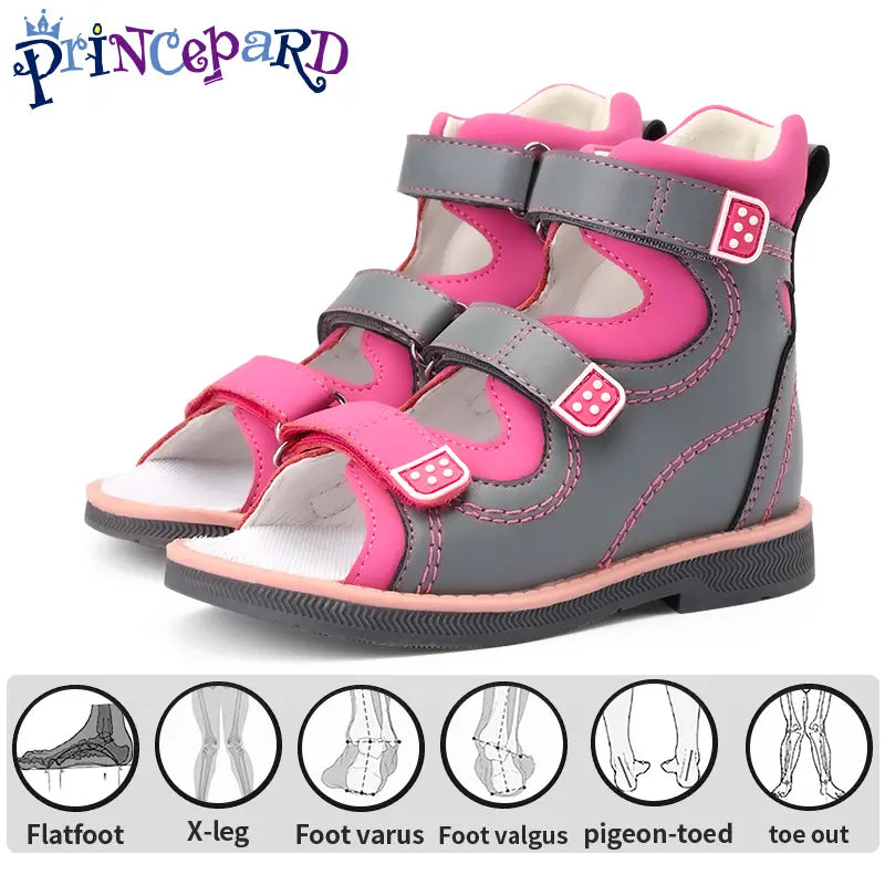 Summer leather breathable boys girls sandals