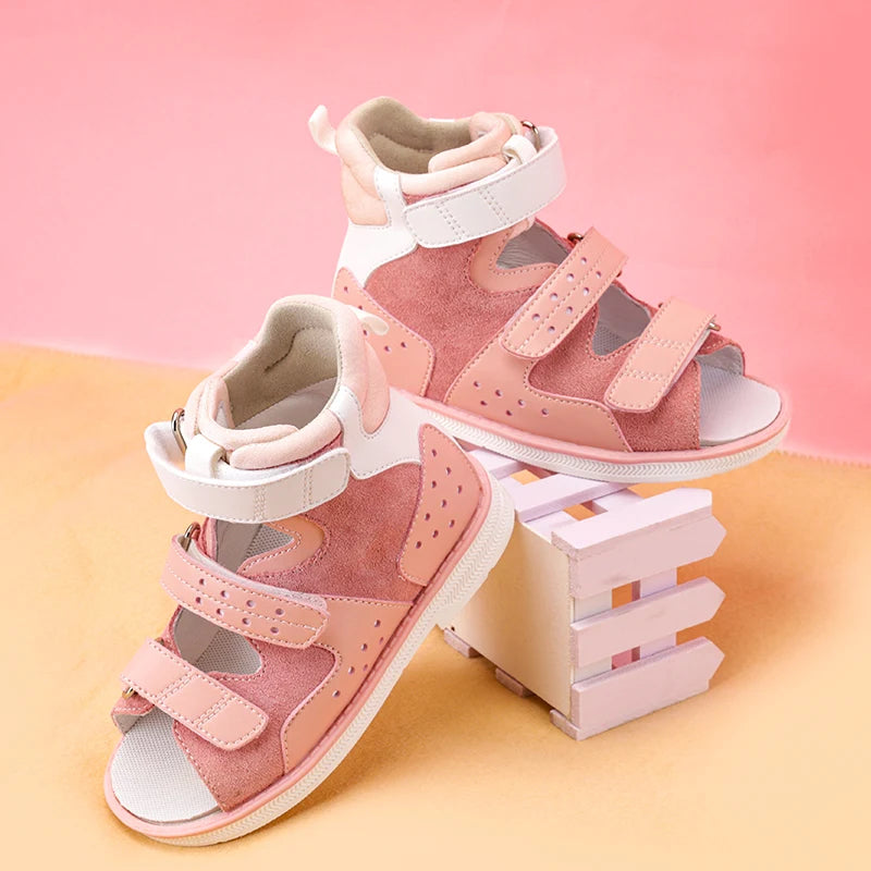 Summer leather breathable boys girls sandals